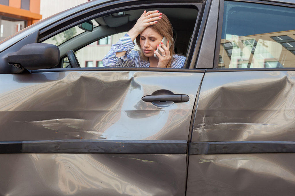 stress and headache after a car accident